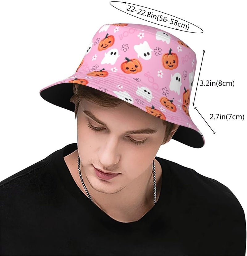 YYFD Halloween Bucket Hat for Women Men Watercolor Gothic Skull Hat Holiday Party Cap Outdoor Travel Sun Caps - Image 3